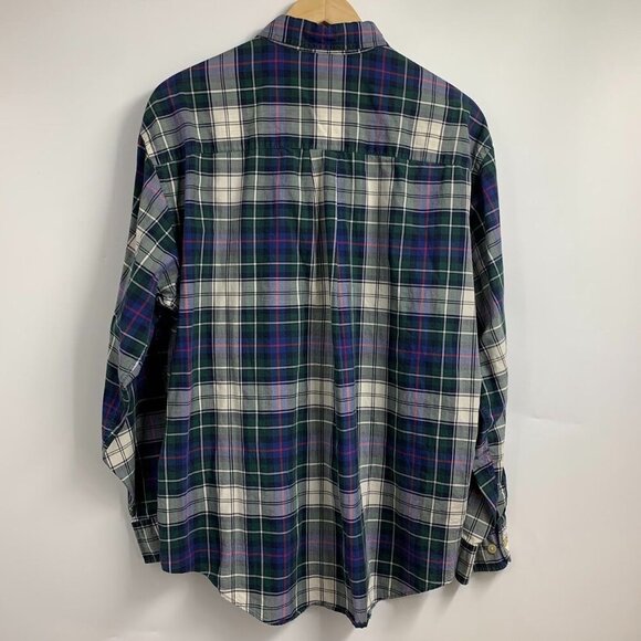 Lands' End Men's Plaid Check (Lot of 3) Button Up Long Sleeve Shirt Size 16.5/32 - Picture 3 of 14